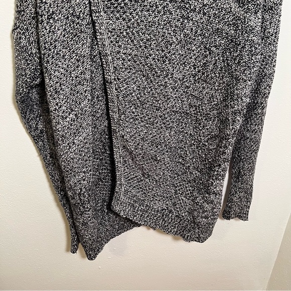 Abercrombie & Fitch Open Front Cardigan Marled Black White L - Picture 8 of 11